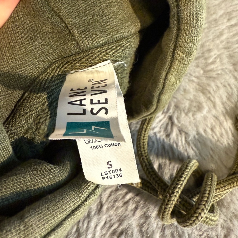 Olive Green Mineral Wash Track Pants & Hoodie Set - Picture 5 of 7